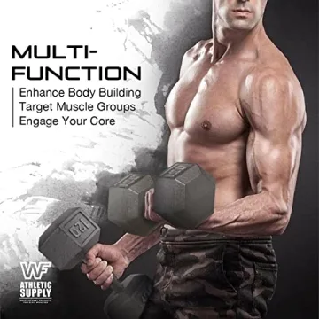 Affordable WF Athletic Supply Cast Iron Dumbbell Set 550Lb