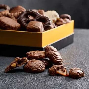 Valentines Day Chocolate Gift Box – Assorted Gourmet Chocolate Gifts for Her, Perfect Valentines Day Gifts for Her - Food Gift Basket for Women and Men