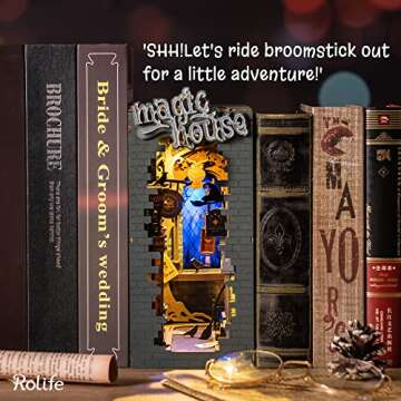 Rolife LED Book Nook Kit - 3D Wooden Puzzle for All Ages