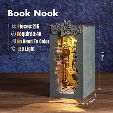 Rolife LED Book Nook Kit - 3D Wooden Puzzle for All Ages