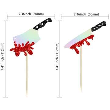 Gyufise 24Pcs Glitter Halloween Cupcake Toppers