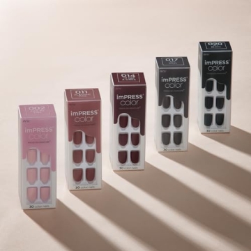 KISS imPRESS Black Press On Nails for Fashion-Forward Style