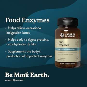 Nature's Sunshine Food Enzymes - Digestive Support for Gut Health