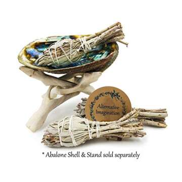 White Sage Smudge Sticks - Pack of 3 Torch Style Bundles - 4" Long - Natural Incense for Spiritual C...