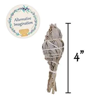 White Sage Smudge Sticks - Pack of 3 Torch Style Bundles - 4" Long - Natural Incense for Spiritual Cleansing, Witchcraft Supplies, Sage Smudge Kit, Spiritual Gifts