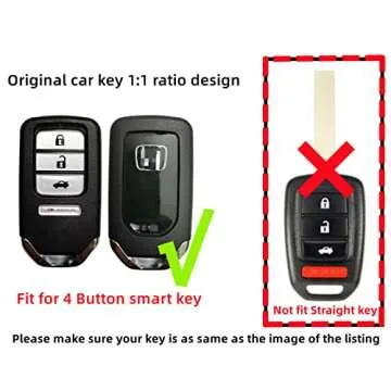 Stylish Silicone Key Fob Cover for Honda Models 2013-2021