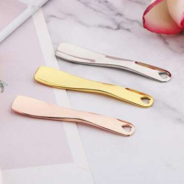 Teensery Metal Cosmetic Spoon Set for Easy Makeup Application