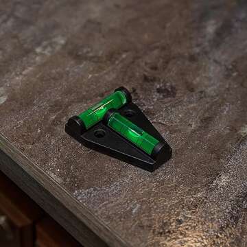 Camco Camper/RV T Level - Features Front to Back/Side to Side RV Leveling - Easy Install w/Screws or Adhesive Tape - Measures 1.625” x 2.25” x 0.56” (25543)