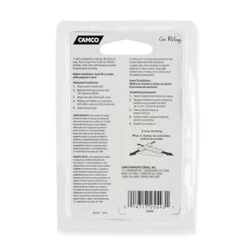 Camco Camper/RV T Level - Features Front to Back/Side to Side RV Leveling - Easy Install w/Screws or Adhesive Tape - Measures 1.625” x 2.25” x 0.56” (25543)