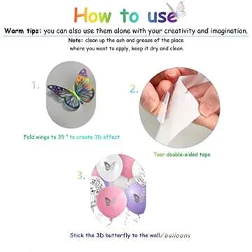 Pink Purple White 3D Butterfly Balloons For Parties