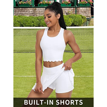 ATTRACO Women's Tennis Skirt Set with Built-in Shorts