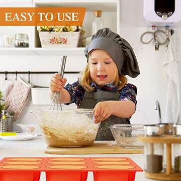 Dootafy 2 Pack Small Corn Stick Bread Pan, Silicone Corn Cob Bread Molds Mini Cake Pans Cakelette Pan for Fall Baking Muffin Cupcake Brownie or Soap Making, Perfect for Thanksgiving Christmas