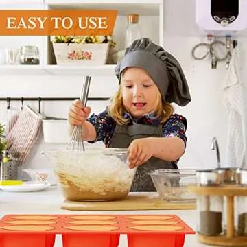 Dootafy 2 Pack Small Corn Stick Bread Pan, Silicone Corn Cob Bread Molds Mini Cake Pans Cakelette Pan for Fall Baking Muffin Cupcake Brownie or Soap Making, Perfect for Thanksgiving Christmas