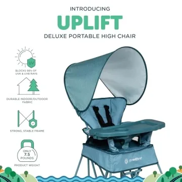 Go with Me Uplift Deluxe Portable High Chair for Travel