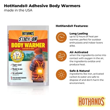 HotHands Body Warmers with Adhesive for Ultimate Warmth
