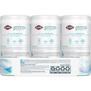 Clorox Compostable Cleaning Wipes - Eco-Friendly Lemon Scent