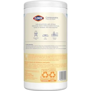 Clorox Compostable Cleaning Wipes - Eco-Friendly Lemon Scent