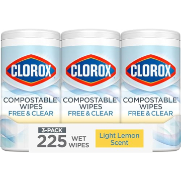 Clorox Compostable Cleaning Wipes - Eco-Friendly Lemon Scent