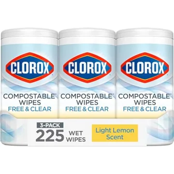 Clorox Compostable Cleaning Wipes - Eco-Friendly Lemon Scent