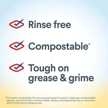 Clorox Compostable Cleaning Wipes - Eco-Friendly Lemon Scent