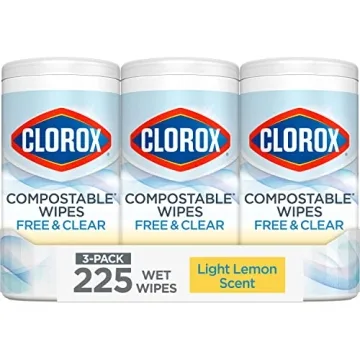 Clorox Compostable Cleaning Wipes - Eco-Friendly Lemon Scent