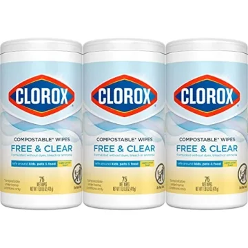 Clorox Compostable Cleaning Wipes - Eco-Friendly Lemon Scent