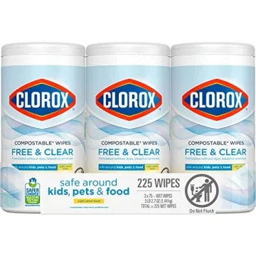 Clorox Compostable Cleaning Wipes - Eco-Friendly Lemon Scent