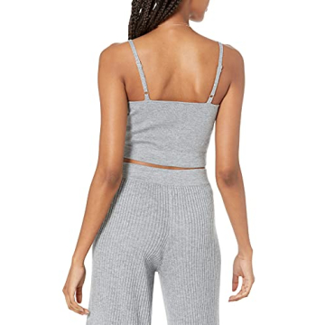 The Drop Catalina Sweater Bralette Heather Grey Snug Fit