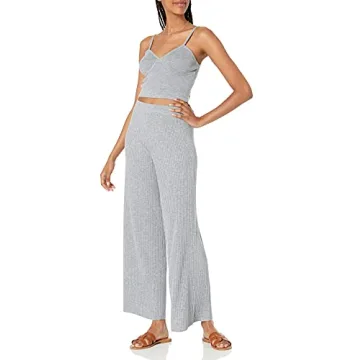 The Drop Catalina Sweater Bralette Heather Grey Snug Fit