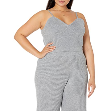 The Drop Catalina Sweater Bralette Heather Grey Snug Fit