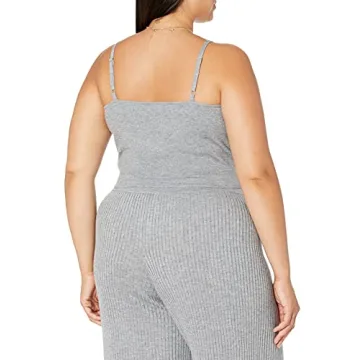 The Drop Catalina Sweater Bralette Heather Grey Snug Fit