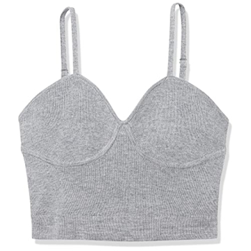 The Drop Catalina Sweater Bralette Heather Grey Snug Fit