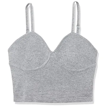 The Drop Catalina Sweater Bralette Heather Grey Snug Fit