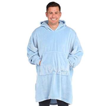 THE COMFY Dream | Lightweight Microfiber Fleece Wearable Blanket, Oversized Design with Hood from Sh...