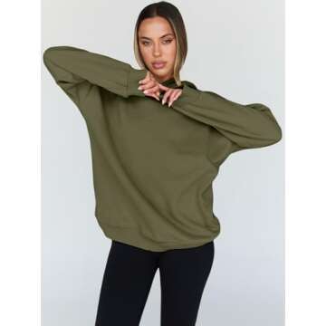 Trendy Queen Womens Oversized Hoodies Fleece Hooded Sweatshirts Casual Pullover Fall Winter Outfits ...