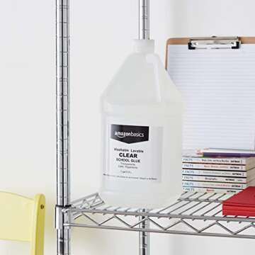 Amazon Basics Clear Liquid Glue - 1 Gallon for Slime Making