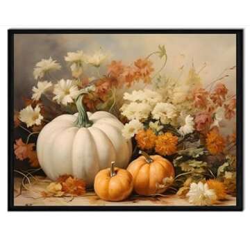 ShopHaven Fall Pumpkin Wall Art, Halloween Wall Decor Art Print, Vintage Autumn Decor, Thanksgiving ...