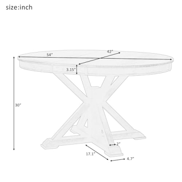 Stylish LUMISOL Round Dining Table for 6 - Extendable