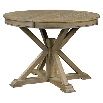 Stylish LUMISOL Round Dining Table for 6 - Extendable