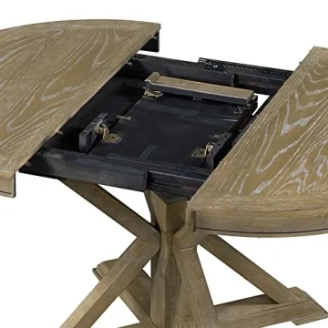 Stylish LUMISOL Round Dining Table for 6 - Extendable