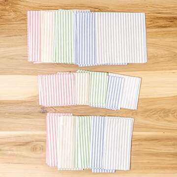 Papersoft Napkins by Vietri Capri Blue Cocktail Napkins, 20-Pack, 10" Square Spunlace for Drinks & Parties