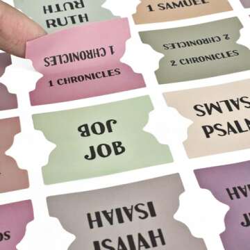 Bible Index Tabs with Floral Design - 122 Pcs for Easy Journaling