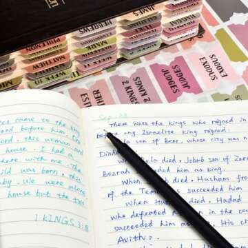 Bible Index Tabs with Floral Design - 122 Pcs for Easy Journaling