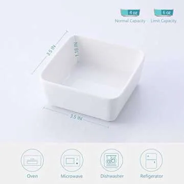 TAMAYKIM 6 OZ Porcelain Ramekins for Any Occasion