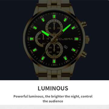 yunanwa 4 Pack Men's Watches Luxury Casual Dress Business Waterproof Military Quartz Wristwatches fo...