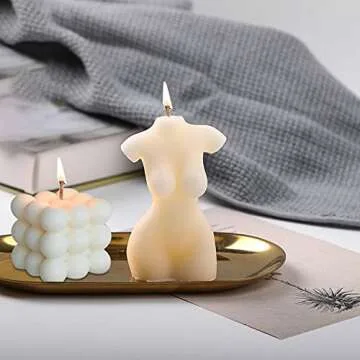 Artistic Bubble Cube + Human Body Candle Set for Gifts