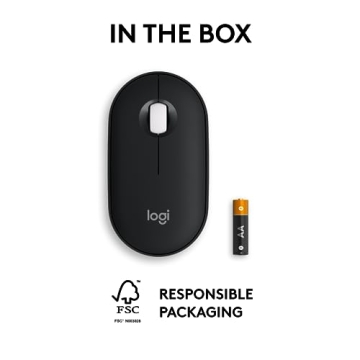 Stylish Logitech Pebble Mouse 2 M350s Bluetooth Lightweight