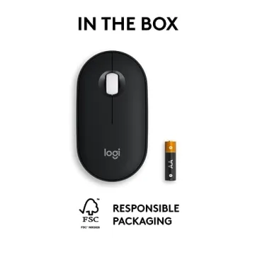 Stylish Logitech Pebble Mouse 2 M350s Bluetooth Lightweight