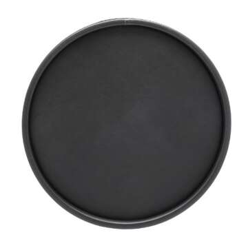 Stylish 14" Kraftware Round Leatherette Serving Tray in Black for Your Home Decor