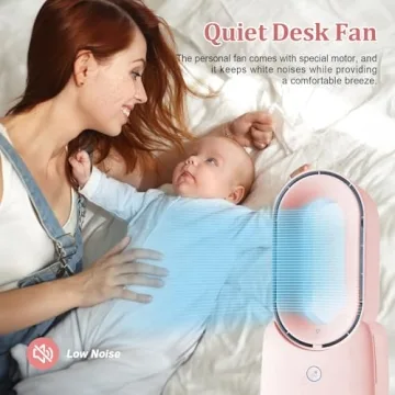 CONBOLA 11.8 Inch Bladeless Portable Desk Fan